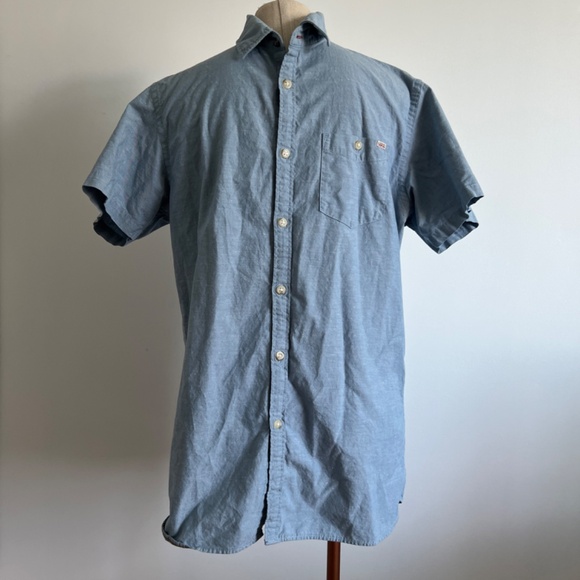 Jack&Jones - Blue Short Sleeves Button Down Shirt - Picture 1 of 6